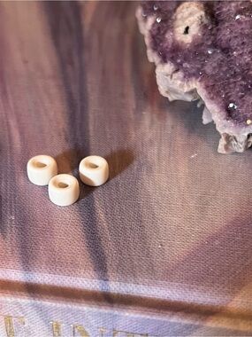 Carolina Bucci Forte Beads 3 Magnesite White for Bracelet or Necklace